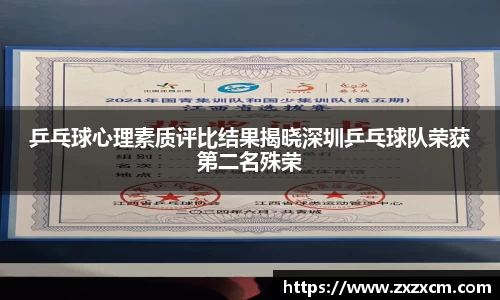 乒乓球心理素质评比结果揭晓深圳乒乓球队荣获第二名殊荣